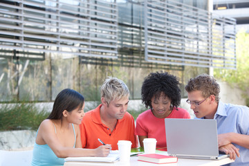 Students studying