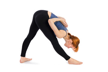 Woman Practising Yoga Exercise