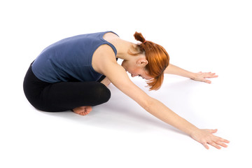 Obraz premium Woman doing Yoga Exercise