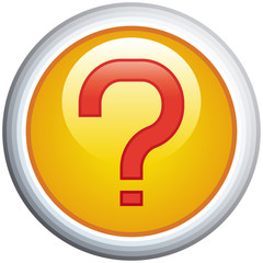 Question Mark Glossy Vector Icon