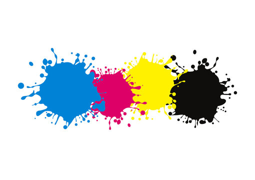 Cmyk Paint Splatter