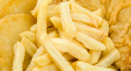 Fish, Chips and Potato Cakes