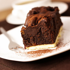 Chocolate cake with cocoa