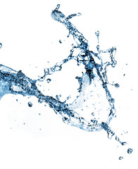 Stylish water splash. Isolated on white background