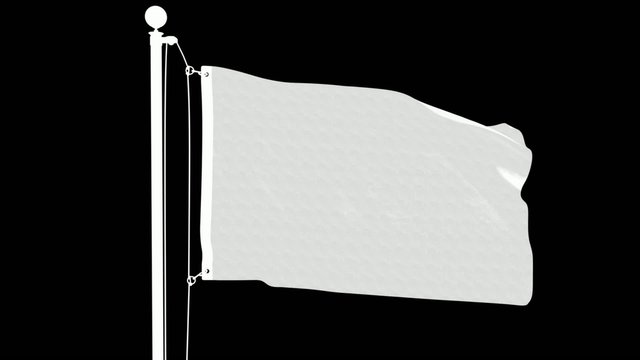 Isolated Argentine Flag on Flag Pole