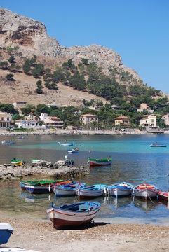 Barche di pescatori a Sferracavallo
