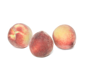 Peaches isolated on white background