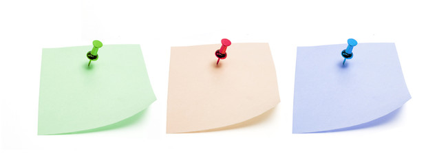 Post It Note Papers with Push Pins