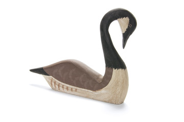 Wooden Goose Figurine