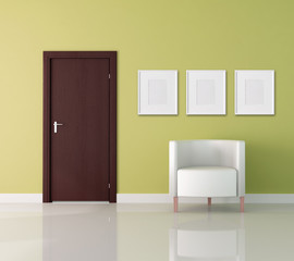 modern home entrance-rendering