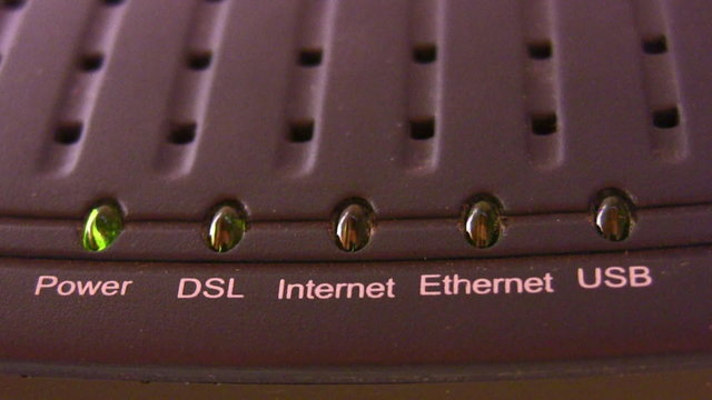 internet modem light