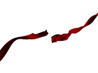 Cutted red ribbon