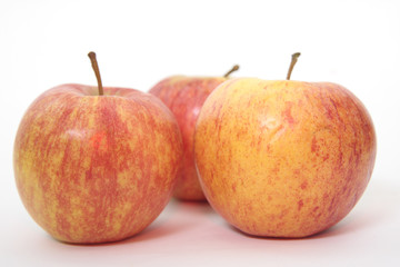 Fototapeta na wymiar apples on white