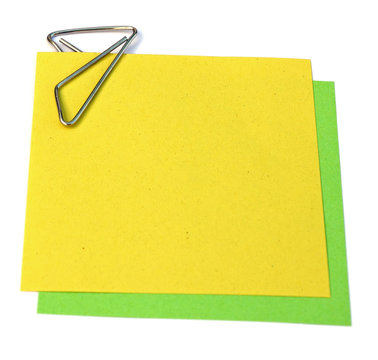 post-its et trombone crois&eacute;