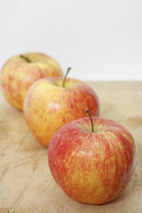 apples on wood