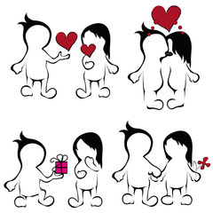 abstract lovers - valentine, anniversary, birthday