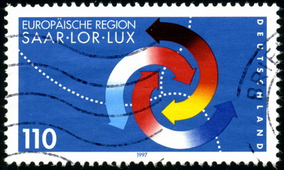Deutschland. Europäische Region. timbre postal.