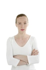 Beautiful redhead business woman portrait