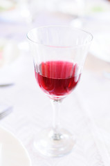 Glass of red wine