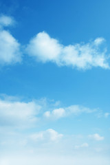 Fototapeta premium high resolution 3d blue sky background with white clouds