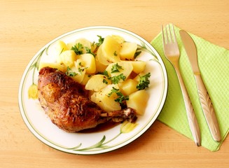 roast chicken leg