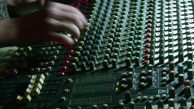 Hands on mixing sound board