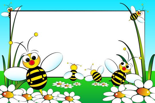 Kid scrapbook with blank frame message