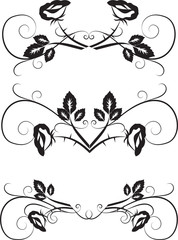 floral design elements with roses