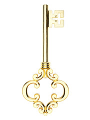 Gold Skeleton Key isolated