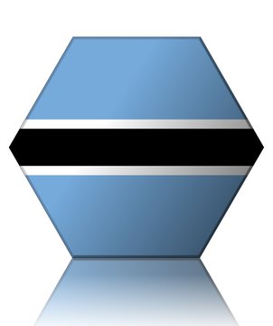 botswana drapeau hexagone botswana flag