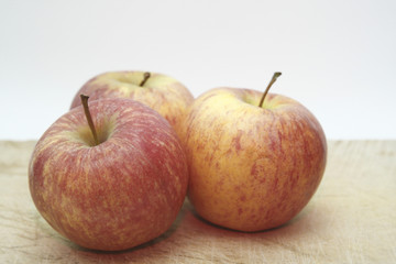 apples on wood