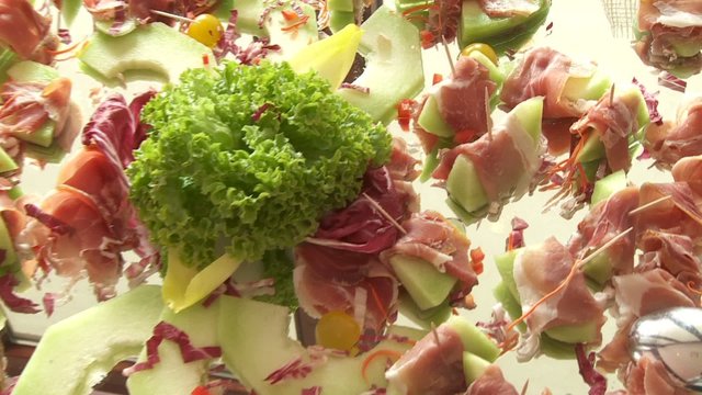 Schinken - Melone Platte