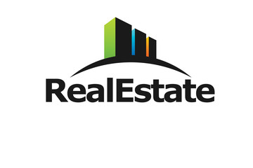 Office building skyline logo design