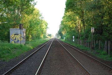 Fototapeta premium Eisenbahnstrecke Braunschweig - Wolfenbüttel