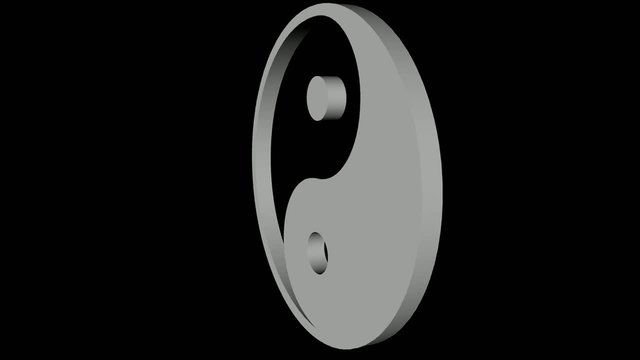 Yin und Yang -  Green Screen - freigestellt