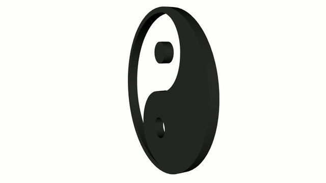 Yin und Yang -  Green Screen - freigestellt