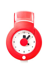 Red quartz watch