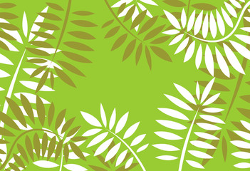 green floral pattern