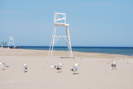 Lifeguard Chair On The Beach