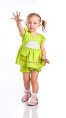 girl with stop gesture