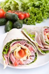 wrapped tortilla sandwich rolls