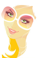 Smile summer girl, vector
