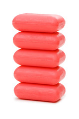 Stack of soap isolated on the white