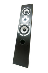 One speaker isolated on the white background