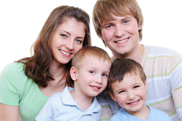 Obraz premium family with two sons