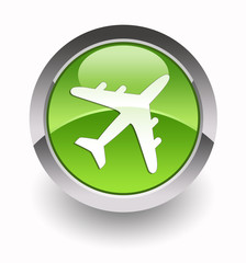 Airplain glossy icon