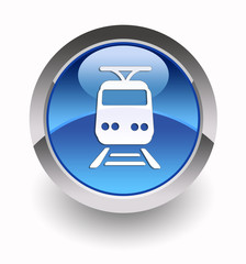 Train glossy icon