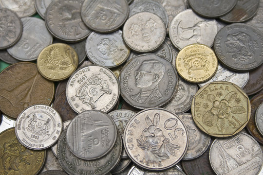Collection of Old Currency Coins of the World