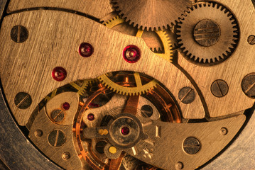gold mechanism of analog hours