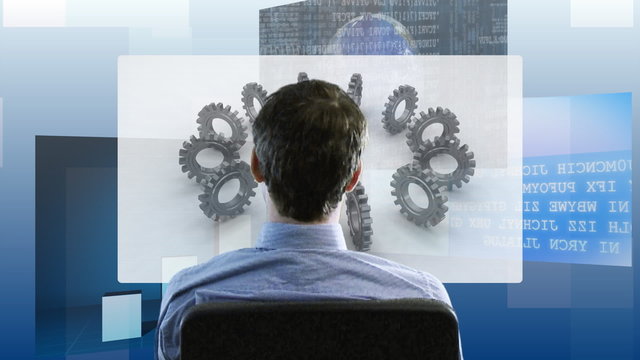 Composite of gogs and gears moving